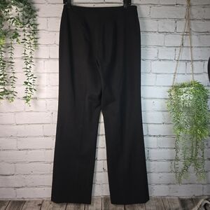 FABRIZIO GIANNI WOMENS BLACK FLAT FRONT ZIP TROUSERS SIZE 8 EUC
